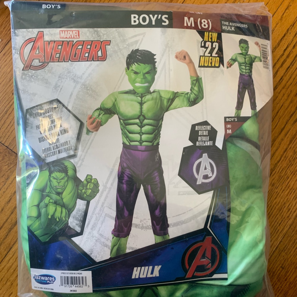 Brand new unopened boys Hulk Costume